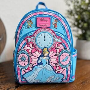 Loungefly Disney Cinderella Stained Glass Mini Backpack BoxLunch Exclusive NWT